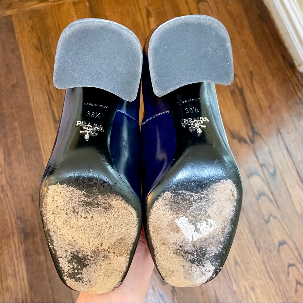 Prada Navy Ankle Strap Heels - Picture 4 of 11